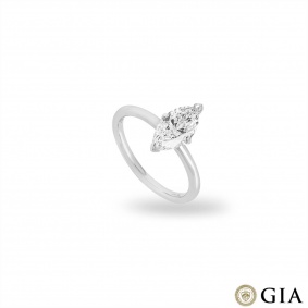 White Gold Marquise Cut Diamond Ring 1.30ct E/VS2